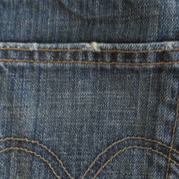 LEVI'S 569 BOY'S SIZE 10 R (28 X 25) JEANS DARK BLUE SLUB DENIM LOOSE GIRL'S RED - Picture 16 of 16